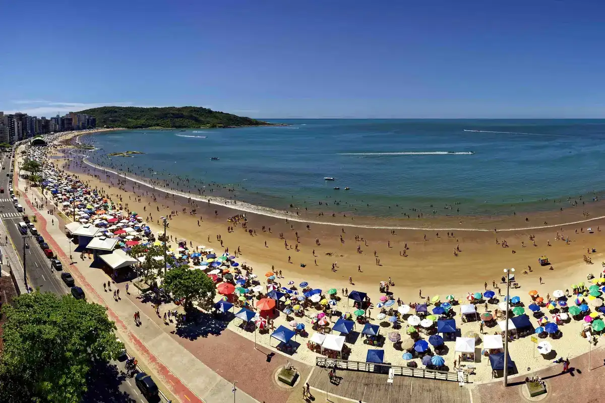 Praia do Morro em Guarapari vista do alto